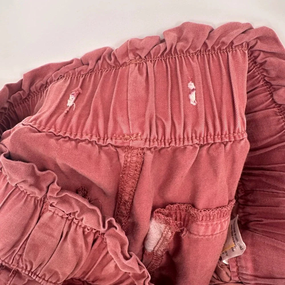 Gorpcore Paperbag Waist Joggers Rose Pink XXS Lyocell Drawstring Relaxed Pants - Picture 7 of 11